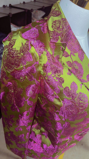 The Jazzy Pink and Lime Jacquard Blazer